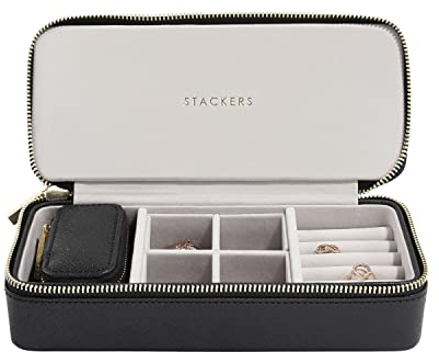 Stackers Schwarz Groß & Petite Reise Schmuckschatulle
