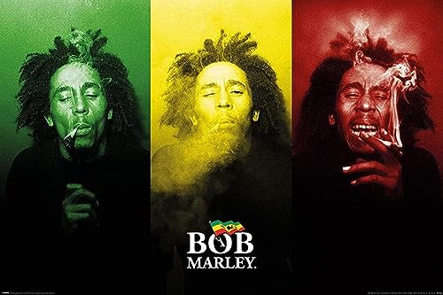 Close Up PP34418 Bob Marley Poster Tricolour Smoke (91,5cm x 61cm)