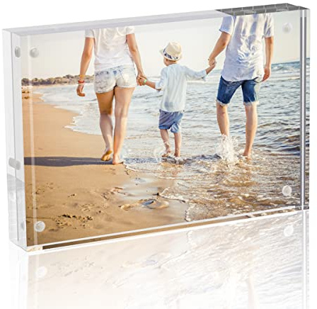 TWING 8x10 Acrylic Frame 1 Pack,24MM Thicker Frameless Clear Picture Frames