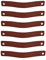 Brute Strength - Ledergriffe für Möbel - Cognac - 6 Stück - 20 x 2,5 cm - Schrankgriff, Türgriff für Küche, Bad, Schränke, Kommode, Holz