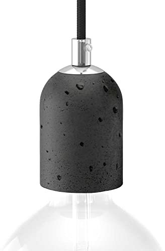 creative cables - E27-Lampenfassungs-Kit aus Zement - Dunkler Zement