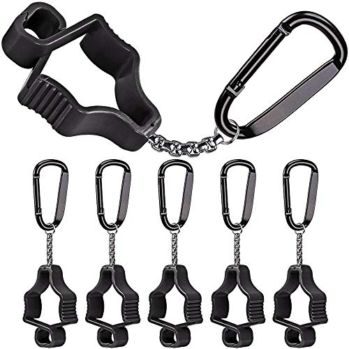 SELEWARE 5er Handschuhhalter Feuerwehr Handschuh Halterung Gürtel - Handschuhe Arbeitshandschuhe Clip mit Karabinerhaken Multifunktionaler Anti-Verlust-Handschuhclip Praktischer Handschuh Klemme