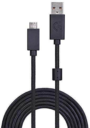 gozahad Câble de rechange de 2 m pour casque Logitech G633/G933, fonctionne également pour Logitech Artemis Spectrum G633S/G933S Câble USB tressé