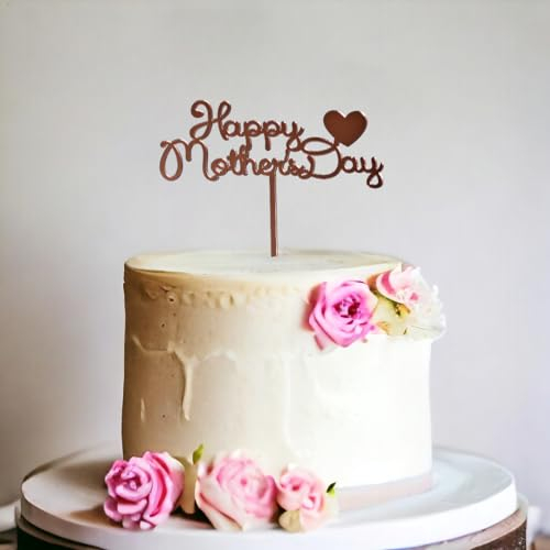 Happy Mother's Day Acrylic Cake Topper Glitter Party Decoration Cake Toppers 6x4