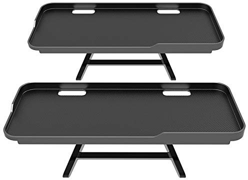 ZWJABYY TV-Box Router Regal-Monitor Oberes Regal-TV Top-Regal-Regal für Handy Ständer, Media-Boxen, Spielekonsole, Router und Zuhause（2 Stücke） 30 * 12.5cm,Black2packs