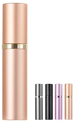 BRARIOS Perfume Atomiser Refillable, Travel Size Portable Atomiser Spray,Mini Empty Perfume Bottle,Leak Proof Cologne Dispenser for Women and Men,5ml(J-Rose Gold)