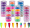 Duufin 36 Stück Pigment Nagelpulver Pigment Nagel Pulver Glitzer Pulver Nagelpuder für Nagel Kunst Dekoration