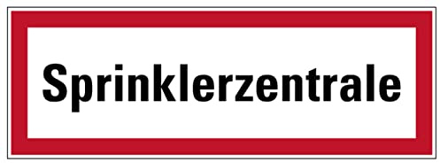 Aufkleber Hinweis SPZ „Sprinklerzentrale“ Brandschutz Schild Folie selbstklebend ähnl. DIN 4066 | 297x105mm Made in Germany
