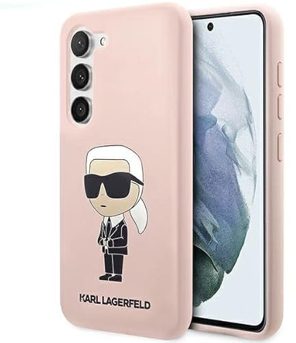 KARL LAGERFELD Hülle KLHCS23SSNIKBCP Samsung S23 S911 rosa silikon Ikonik
