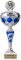 Deitert Pokal 10er Serie in Silber-Blau mit Deckel - 32,5 cm Trophäe mit Wunschtext graviert und Sportemblem nach freier Auswahl - Sportpokal mit Marmorsockel für Ihre Siegerehrung 59870