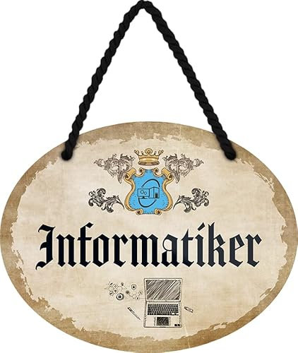 schilderkreis24 – Blechschild Beruf “Informatiker“ Deko Geschenkidee Frau Mann 18x14cm