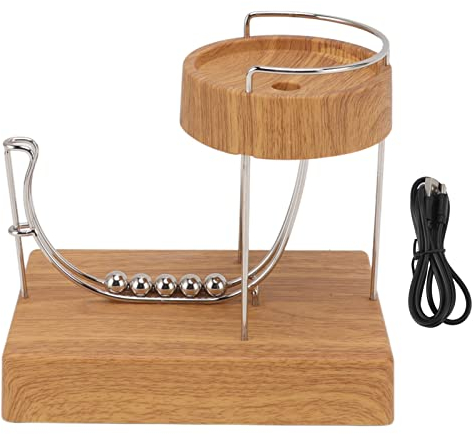 SEAFRONT Perpetual Motion Machine, Low Noise Ever-Swinging Magnetic Desk Decor for Stress Relief, Physics Office Desk Item, Unique Gift for Home & Office