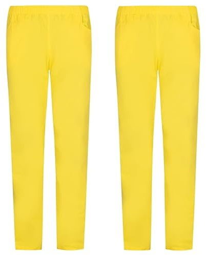 Misemiya - Pack 2 Pcs - Pantalon SANITAIRE Unisex - Uniformes MEDICALES Uniformes SANITAIRES Pantalon DE Travail - Réf 8312 * 2 pcs - Medium, Jaune