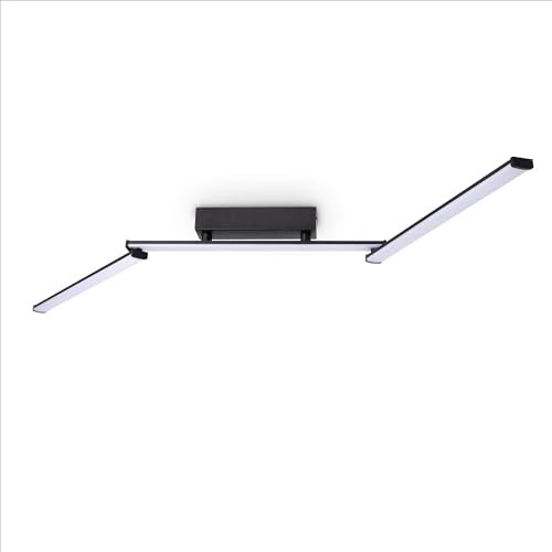 Paco Home LED Lampe Deckenleuchte Deckenlampe Deko Wohnzimmer Schlafzimmer Esszimmer Wohnzimmerlampe Modern Stylisch, Lampenart:Typ 3, Farbe:Schwarz
