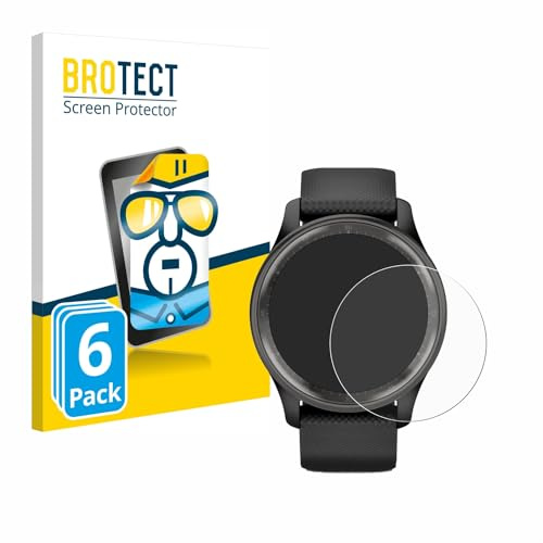 BROTECT 6 Stück Schutzfolie für Garmin Vivomove Trend Displayschutz Folie Made in Germany, Ultra-Klar
