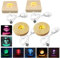 Nizirioo 4 Stück Holz Leuchtsockel: 7 Farben Led Sockel mit Einstellbarer Schalter, USB Leuchtsockel für Display Kristall Glas Acryl Schmuck Harz, Geschenke zum Valentinstag(Rund+Quadratisch)