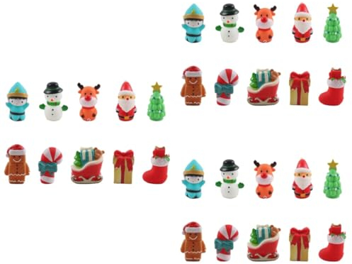 TOYANDONA 30 STK Weihnachts-fingerlinge Weihnachtliche Fingerpuppen Für Kinder Eltern-Kind-fingerspielzeug Weihnachtsmann Fingerpuppe Minipuppe Weihnachtssocken Vorschule Vinyl Weihnachten