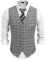 COOFANDY Herren Weste Anzug Elegant Hochzeit Baumwolle Plaid Kleid Anzugwesten für Herren Hochzeit