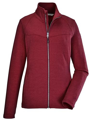 killtec Damen Stretchjacke mit Stehkragen/Fleecejacke KOS 102 WMN FLX JCKT, rot, 46, 39176-000