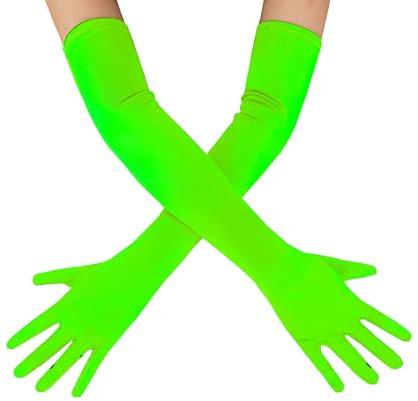 OWITER Long Elbow Satin Gloves for Opera, Evening, Party, Dance, Prom