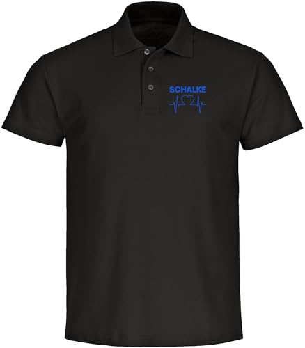multifanshop Poloshirt - Schalke - Herzschlag