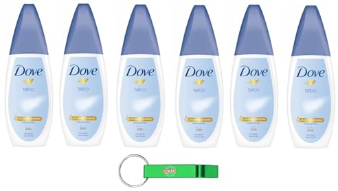 6x Dove Deodorante Vapo Talco,Deodorant Kein Gas 24h Talkum-Duft - Deo 75ml + Beni Culinari Kostenloser Schlüsselanhänger