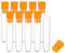 PATIKIL Estuche de Plástico para Almacenamiento de Agujas de Coser de 2.4 Longitud 10 Piezas Tubos Portátiles de Almacenamiento de Agujas de Bordado y Palillos Naranja
