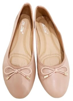 Ladies Flat Ballet Ballerina Pumps Plain Womans Work School Dolly Shoes SZ 3-8 (Pink, UK Footwear Size System, Adult, Women, Numeric, Medium, 4)