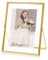 SAREAL Gold Bilderrahmen 15x20cm, Tischplatte Regal Fotorahmen, Metall Fotorahmen mit Glas für Foto 13x18, 10x15, 8x13cm, für Festival, Hochzeit, Home Decoration