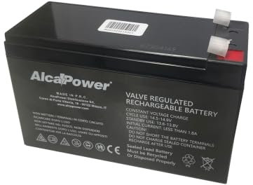 Batería de plomo 12 V 6 Ah, del mismo tamaño que la 7 Ah, compatible con 12 V 7,2 Ah 7,2 Ah 7,5 Ah, para SAI, SAI, seguridad, alarmas, videovigilancia, antirrobo, lámparas de emergencia