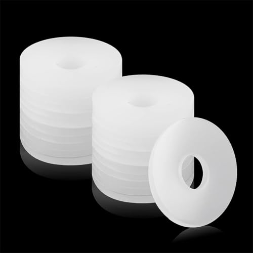 60 arandelas de plástico para puertas de habitaciones, bisagra de puerta para puertas de habitaciones estándar, 10 mm x 15 mm, anillos de montaje sin marcas de abrasión, 1 mm y 2 mm