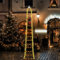 3M Leiter Lichterkette mit Weihnachtsmann, LED Leiter Weihnachtsbeleuchtung mit Timer, 8 Modi Weihnachtsdekorations Lichterkette Speicherfunktion für Innen Außen