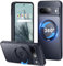 PuyaTeya Handyhülle für Google Pixel 8 Hülle 5G, für Mag-Safe [ Upgraded mit 360° Ständer ] [ Transluzente Matte ] Kratzfest Schutzhülle für Google Pixel 8 Hülle (Schwarz)