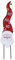 21 Zoll Weihnachts-Gartenstecker, Metall-Schneemann-Weihnachtsmann-Elf-Weihnachtshofschilder mit Glöckchen, Dekorative Gartenstecker für den Weihnachtlichen Gartenweg Im Freien (A)