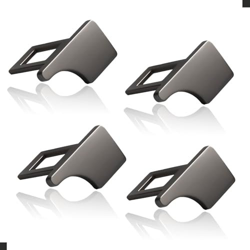 Mailfull Anschnaller Adapter 4 StüCk (Grau) Sicherheitsgurt Clip Ubehör Bandschnalle, Sichere und Zuverlässige Befestigung, Suitable for Most Cars and Trucks Car Parts