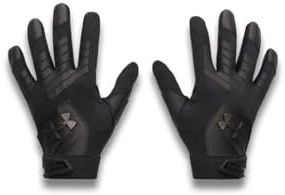 Under Armour Men's Clean Up Baseball Gloves, (001) Black/Black/Black Metallic, X-Large