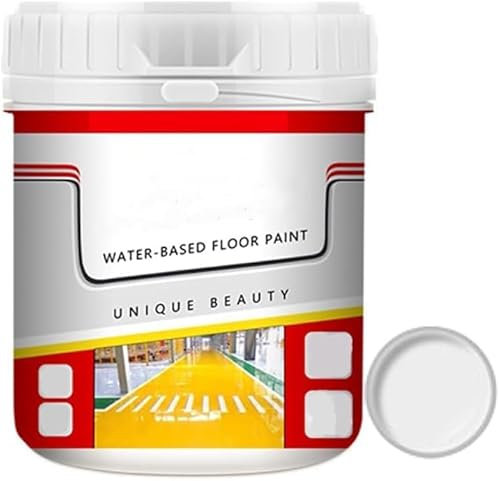 Floor Paint, Quick-Dry Anti-Slip Water-Based Floor Paint, Waterproof Epoxy Floor Paint, Water-Based Garage Floor Paint Epoxy Floor Paint (White)