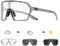 KAPVOE Fahrradbrille Selbsttönend für Herren Damen photochrome Sportsonnenbrille Klar Rennrad Brille TR90 Rahmen Radfahren MTB Radbrille mit UV400 Schutz Sportbrille für Laufen Fahren Triathlon 05