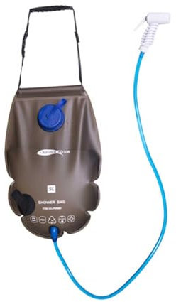 Tragbare Solar-Duschtasche für Camping – tragbare Mehrzweck-Dusche-Artefakt, 5 l, langlebige TPU-Wasseraufbewahrungstasche mit Duschkopf