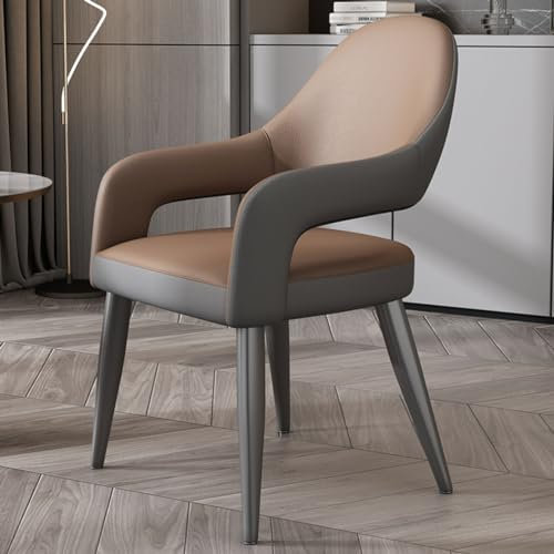 Lot de 4 chaises de salle à manger modernes noires et blanches avec pieds en métal pour cuisine et salon