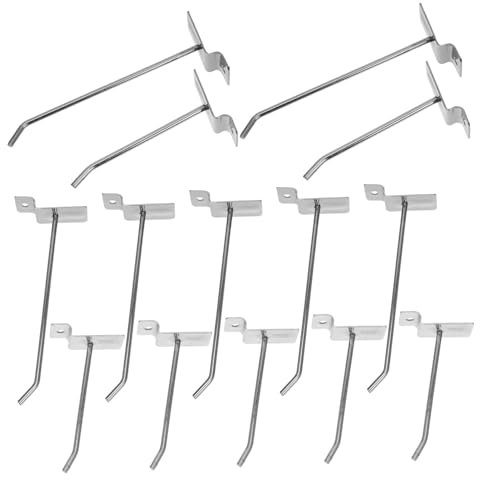 BUGUUYO 50stücke Wandhaken Für Lamellenwände Silberfarben Installieren Mehrzweckhaken Für Einzelhandel Und Lagerorganisation Passend Für Lochwände Und Ladenregale