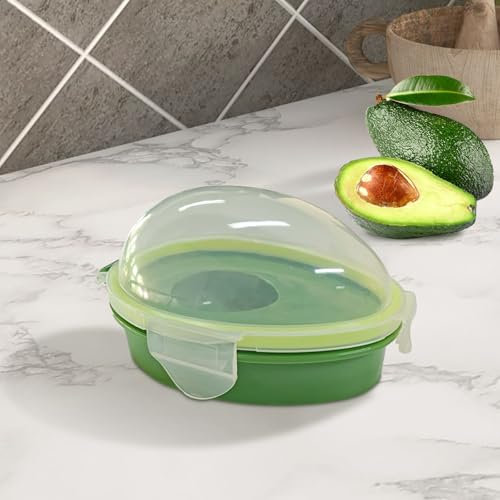 AWINNER Avocado-Aufbewahrungsbehälter, Stretch-Kapseln, für Kühlschrank, Avocado-Frischhaltedose, tragbar und wiederverwendbar, Avocado-Aufbewahrung, Crisper, Einheitsgröße, Grün