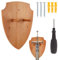 OLYCRAFT Wooden Sword Wall 25.2x19.1x7.7cm Mount Sword Plaque Sword Hanger for Wall Wood Display Plaque with Hardware Wall Mount Sword Display Wall for Home Decor Wall Display
