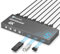 4 Port HDMI KVM Switch 4 PC 1 Monitor, USB 3.0 KVM Switch 4K@60Hz für 4 Computer teilen sich 1 Tastatur, Satz Maus, U-Disk und Drucker, mit 1 HDMI- und 3 USB-Kabeln, HDCP 2.2, Plug and Play