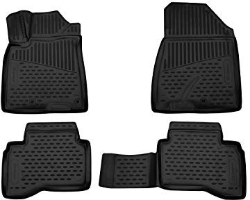 ELEMENT 3D Gummimatten Fussmatten Set passend für KIA NIRO | Mk1 | 2016-2022 | 100% passgenaue Auto Fußmatten, robuste Universal Fußmatte Auto, Gummimatten Auto, Schwarz