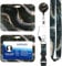 Porte Badge avec Cordon,Tour de Cou Badge avec Porte-Cartes,Porte Badge Enrouleur, Strap Neck avec Swivel Lobster Clasp pour Porte Badges d'Identification (Fluid Black Gold)