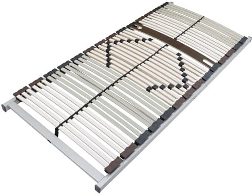 Sleepneo Lattenrost 90x200 cm fertig montiert Traglast 200 kg 40 Latten 7-Zonen Birkenschichtholz Mittelgurt Härteverstellung Made in Germany