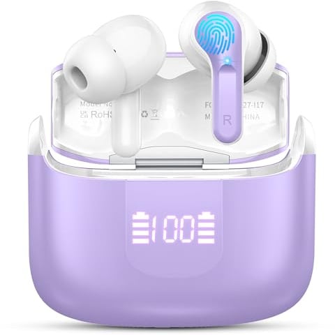 Bluetooth Kopfhörer, 2026 Kopfhörer Kabellos Bluetooth 5.4, 50Std Hi-Fi Stereo Tiefer Bass Wireless Earbuds, 4 ENC Noise Cancelling Mics, IP-X7 Wasserdicht in Ear Headphones, 3g USB-C Ohrhörer Sport