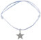 Les Plaisirs de Stella Bracelet Fantaisie - Cordon Coton Bleu - Etoile en Acier Argenté