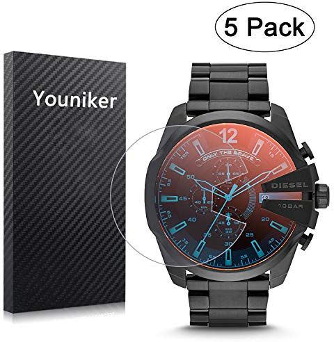 Youniker - Pellicola protettiva per orologio da uomo Diesel DZ4318, trasparenza ad alta definizione, antigraffio, anti-impronte, senza bolle, confezione da 5